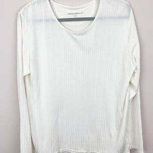 Eddie Bauer Silk Lightweight Undershirt Cream L